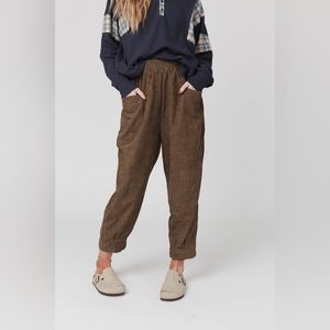 THREE BIRD NEST Billy Corduroy Mocha Brown Pants SMALL